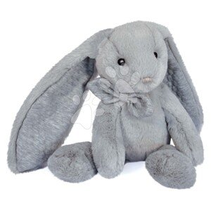 Plyšový zajíček Bunny Pearl Grey Les Preppy Chics Histoire d’ Ours šedý 30 cm v dárkovém balení od 0 měsíců