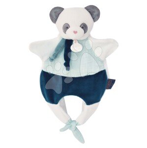 Plyšová panda na loutkové divadlo Doudou Amusette 3v1 Doudou et Compagnie modrá 30 cm od 0 měsíců