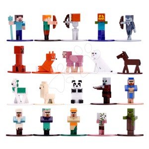 Figurky sběratelské Minecraft 20-Pack Jada kovové sada 20 druhů výška 4 cm