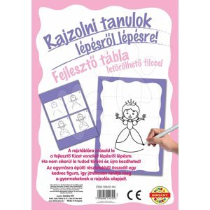 Dohány naučná hra tabule Kresli a smaž růžová princezny – Učíme se kreslit pomocí obrázků 509-3