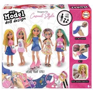 Kreativní tvoření Design Your Doll Casual Style Educa vyrob si vlastní městské panenky 5 modelů od 6 let