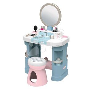 Kosmetický stolek s židlí My Beauty Dressing Table Smoby se zrcadlem a 15 zkrášlovacích doplňků