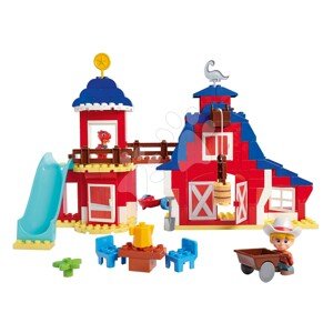 Stavebnice Dino Ranch Clubhouse PlayBig Bloxx BIG domeček se skluzavkou a 2 figurkami 168 dílů od 1,5–5 let