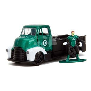 Autíčko Chevy COE 1952 DC Jada kovové s otevíratelnými dveřmi a figurka Green Lantern délka 12 cm 1:32