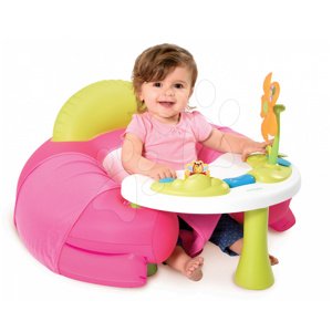 Smoby dětské křeslo a didaktický stůl Cotoons 110203 růžové
