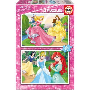 Dětské puzzle Disney Princezny Educa 2x20 dílů 16846