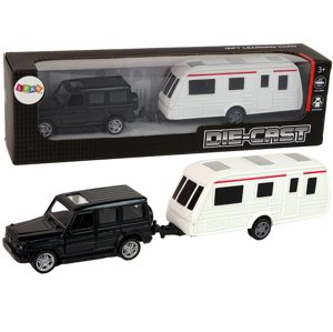 mamido Sada vozidel Jeep s karavanem černá