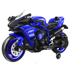 mamido Dětská elektrická motorka Ninja modrá