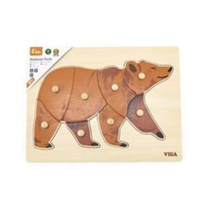 Viga Dřevěná montessori vkládačka - medvěd