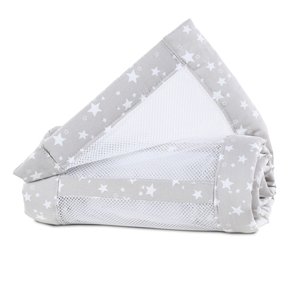 babybay ® Nest mesh piqué Maxi pro Boxspring a Comfort pearl grey stars 168x24