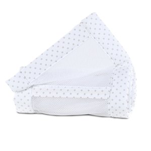 babybay ® Nest mesh piqué Maxi pro Boxspring a pohodlné bílé tečky 168x24 cm
