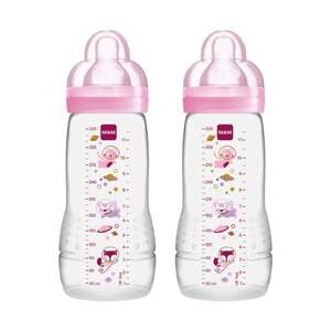 MAM Snadná kojenecká láhev Active ™ 330 ml, vesmírně růžová ve dvojitém balení