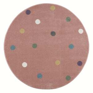 LIVONE Happy Rugs Dětský koberec Wheel růžový/multi kulatý