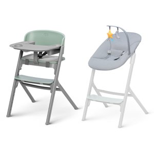 Kinderkraft jídelní židlička LIVY s dětským lehátkem CALMEE olive green