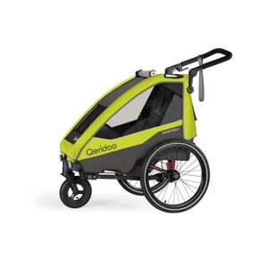 Qeridoo Sportrex 1 vozík za kolo Limited Edition Lime Green