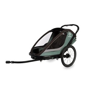 hamax Cocoon vozík za kolo s nastavitelnou polohou na spaní green / black