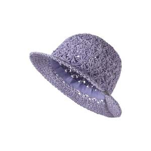 Sterntaler Slaměný klobouk háčkovaný vzhled bledě fialový