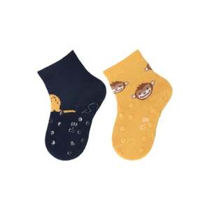 Sterntaler ABS ponožky pro batolata dvojité balení klokanky marine