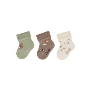 Sterntaler Dětské ponožky 3-pack medvěd světle zelená