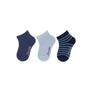 Sterntaler Krátké ponožky 3-pack žebrované modré