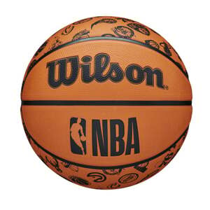 Hračky a sport XTREM Wilson NBA Basket míč All Team Orange / Black , velikost 7.