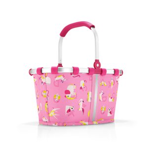 Dětský skládací nákupní košík Reisenthel Carrybag XS Kids ABC Friends Pink