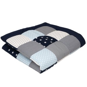 Ullenboom deka a vložka do ohrádky 140 x 140 cm modrá, světle modrá, šedá