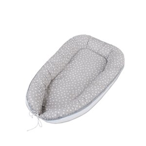 babybay ® Cuddle Nest pearl šedé tečky bílé