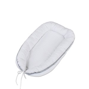babybay ® hýčkat hnízdo bílé tečky perla šedá