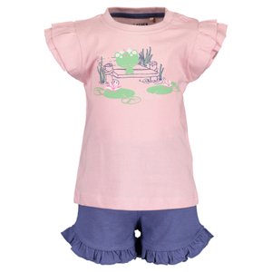 BLUE SEVEN Dívčí sada 2 triček + šortky růžové