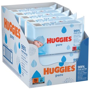 Huggies Pure sensitive Dětské vlhčené ubrousky 10 x 56 vlhčených ubrousků