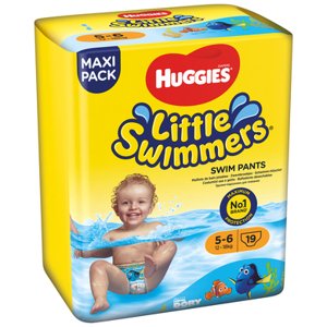 HUGGIES Plenky na plavání Little Swimmers velikost 5-6 4 x 19 kusů