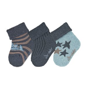 Sterntaler Dětské ponožky Bagger 3-Pack blue melange