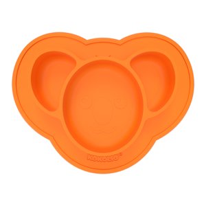 KOKOLIO Jídelní talíř Koali ze silikonu, od 6 měsíců v orange