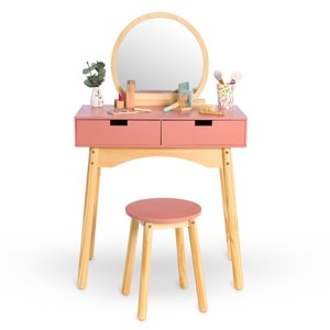 MUSTERKIND ® toaletní stolek Calendula, starorůžová/přírodní barva