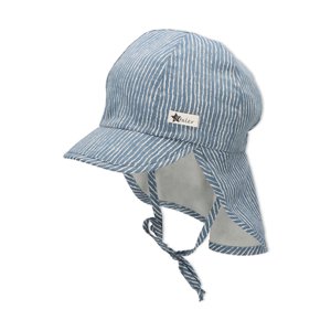 Sterntaler Kšiltovka Peaked Cap s ochranou krku Striped Medium Blue