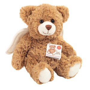 Teddy HERMANN ® Anděl strážný medvídek světle hnědý, 20 cm