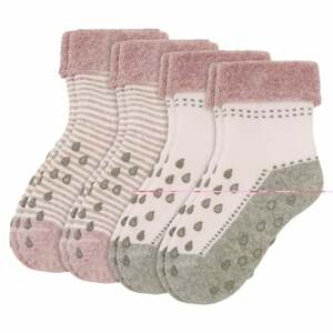 Camano Dětské ponožky ABS Crawling 4-Pack chalk pink mix