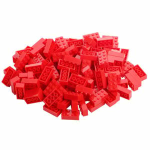 Katara Stavební kostky - 120 kusů 4x2 červené