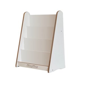 mumy™ knihovna easyTALL bílá / přírodní