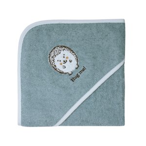 WÖRNER SÜDFROTTIER Koupelnová osuška s kapucí ježek modrá