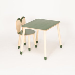 Rodina-SCL Stůl a židle Bunny khaki/příroda