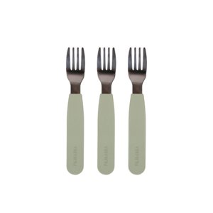 Filibabba Silikonové vidličky v balení po 3 kusech - zelené