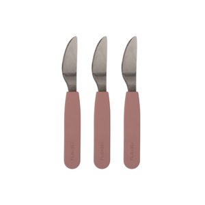 Filibabba Silikonový nůž v balení 3 kusů - Rose