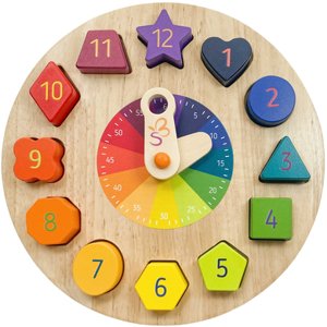 Schmetterline Kronolino - Dřevěné hodiny s duhovými barvami