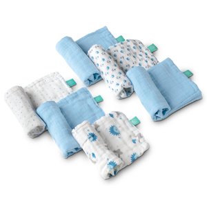 KOALA BABY CARE ® Měkká mušelínová utěrka Touch 30 x 30 cm 6 balení - modrá
