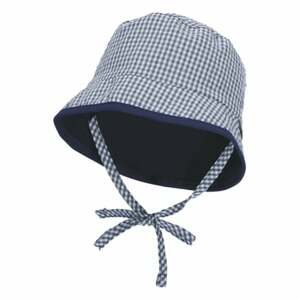Sterntaler Oboustranný rybářský klobouk Vichy check marine