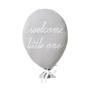 Nordic Coast Company Dekorační balón na polštář welcome little one šedý