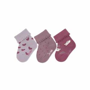 Sterntaler Dětské ponožky 3-pack Mice Lilac